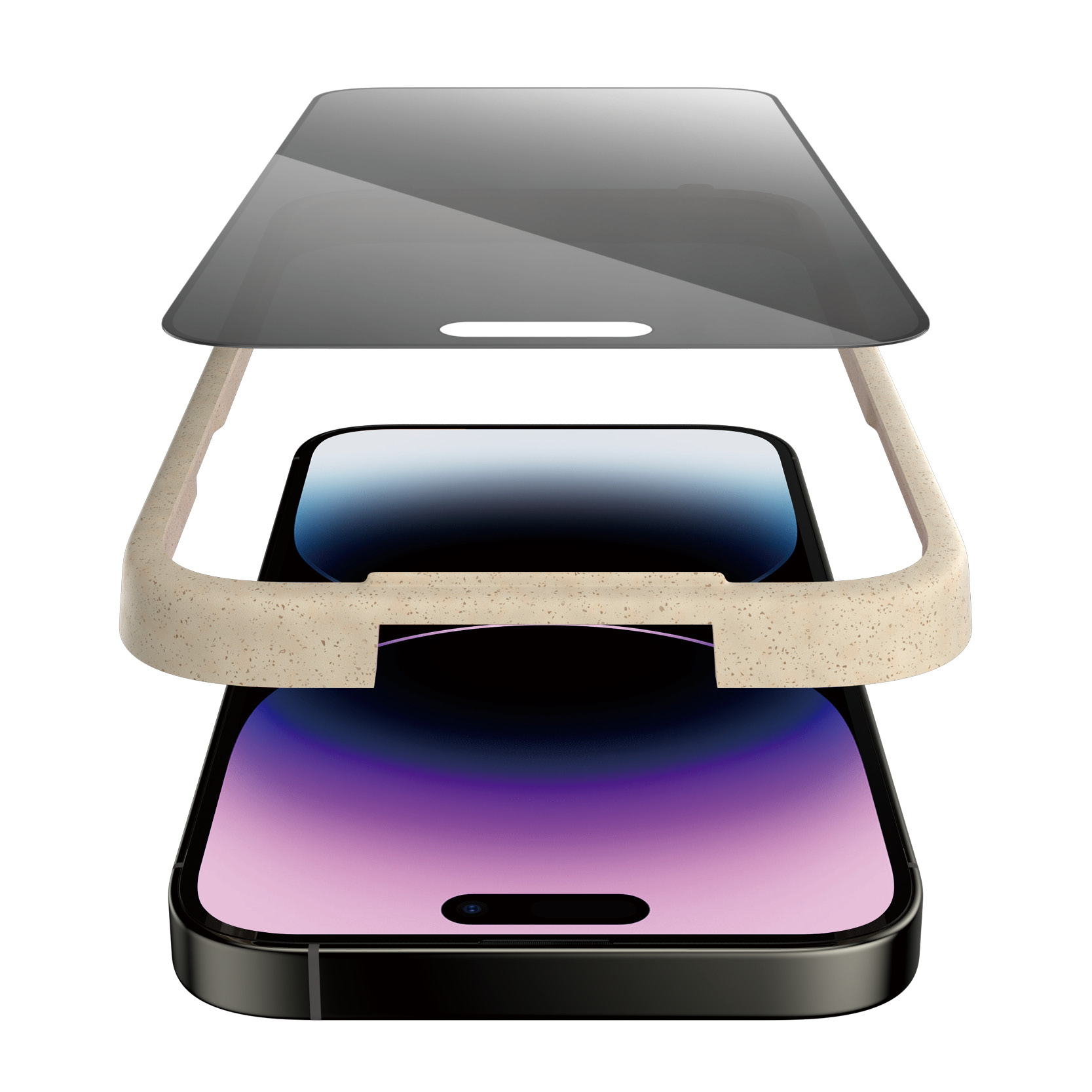 Protector de ecran de privacy PanzerGlass Apple iPhone 14 Pro Max | Potrivire ultra-larga cu. EasyAligner thumb