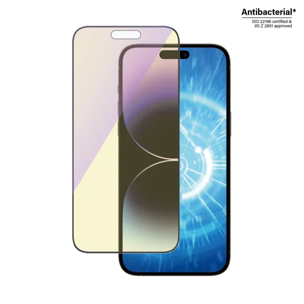 Protector de ecran PanzerGlass anti-lumina albastra Apple iPhone 14 Pro Max | Potrivire ultra-larga cu. EasyAligner