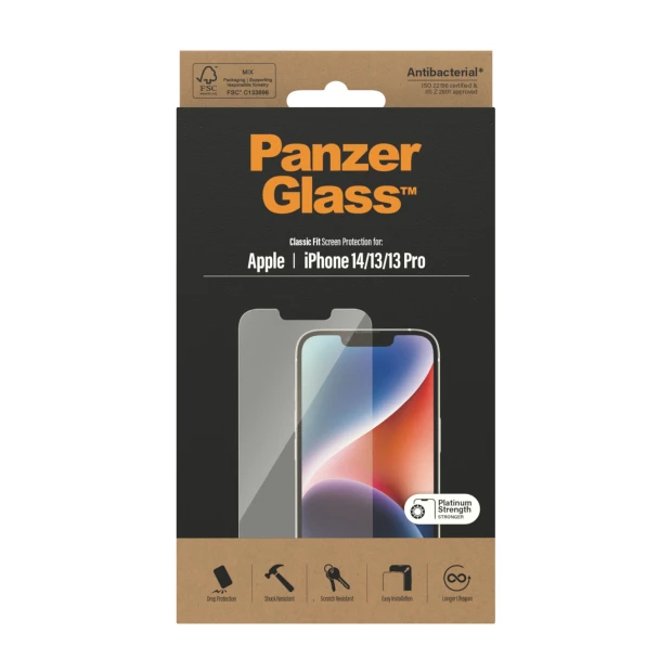 Protector de ecran PanzerGlass Apple iPhone 14 | 13 | 13 Pro | Fit clasic