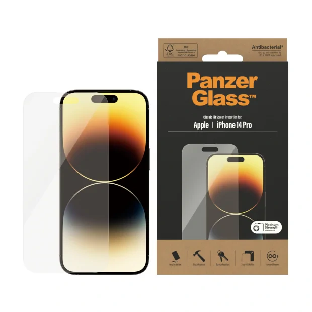 Protector de ecran PanzerGlass Apple iPhone 14 Pro | Fit clasic