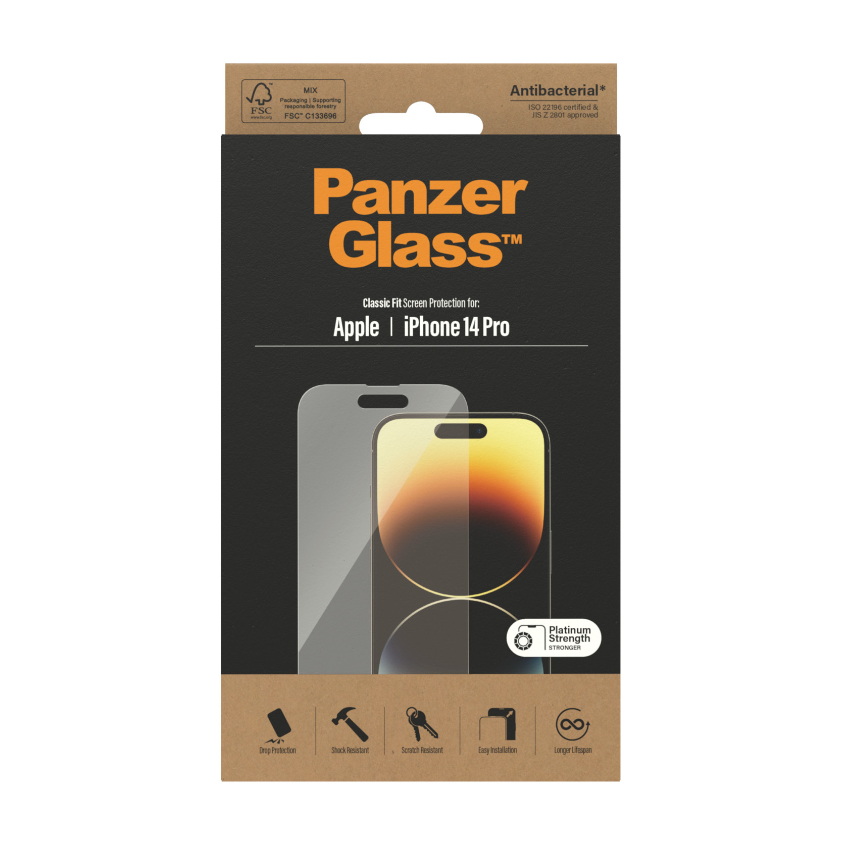 Protector de ecran PanzerGlass Apple iPhone 14 Pro | Fit clasic thumb