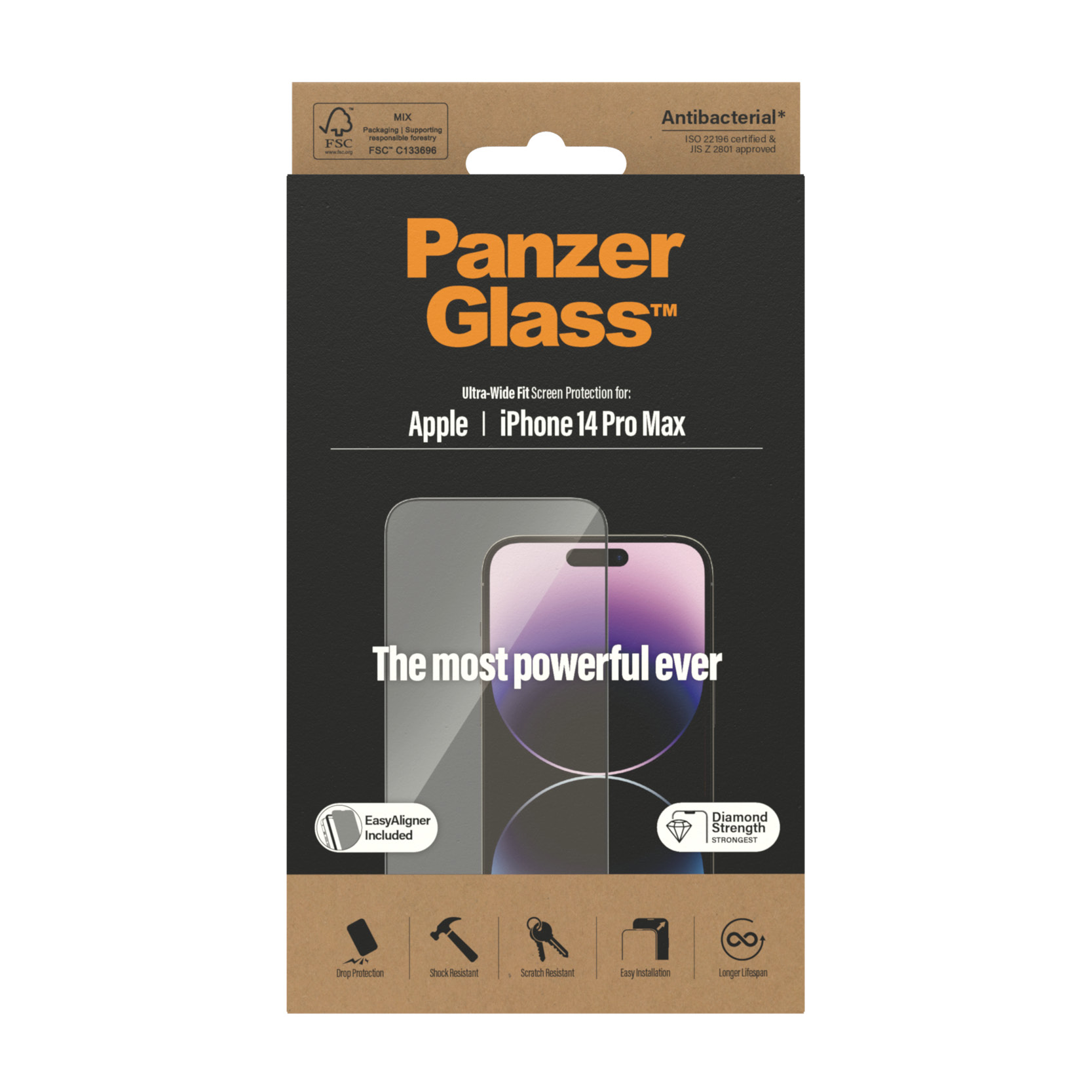 Protector de ecran PanzerGlass Apple iPhone 14 Pro Max | Potrivire ultra-larga cu. EasyAligner thumb