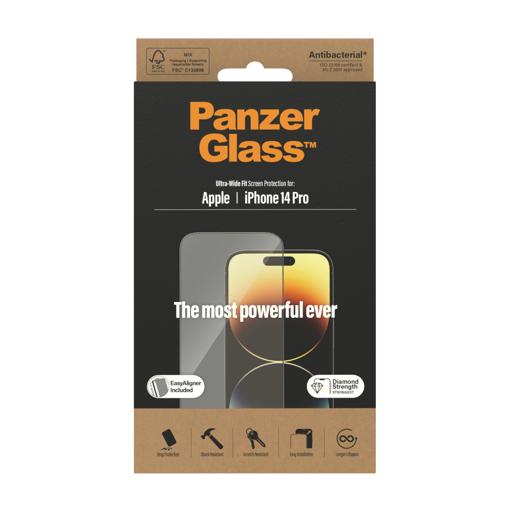 Protector de ecran PanzerGlass Apple iPhone 14 Pro | Potrivire ultra-larga cu. EasyAligner thumb