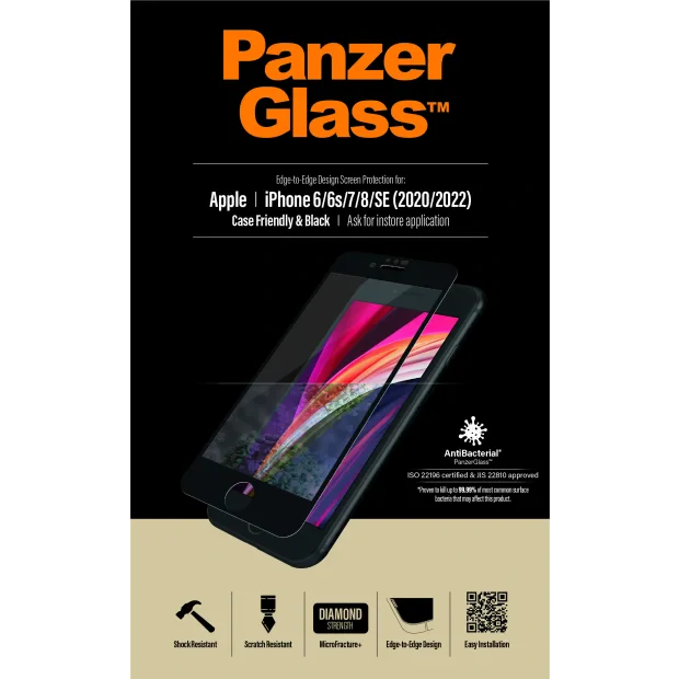 Protector de ecran PanzerGlass Apple iPhone 8 | 7 | 6s | 6 | SE (2020/2022) | De la margine la margine