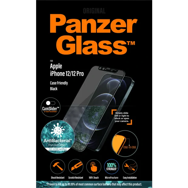 Protector de ecran PanzerGlass CamSliderr Apple iPhone 12 | 12 Pro | De la margine la margine