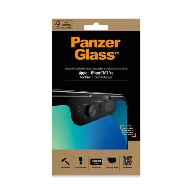 Protector de ecran PanzerGlass CamSliderr Apple iPhone 13 | 13 Pro | De la margine la margine