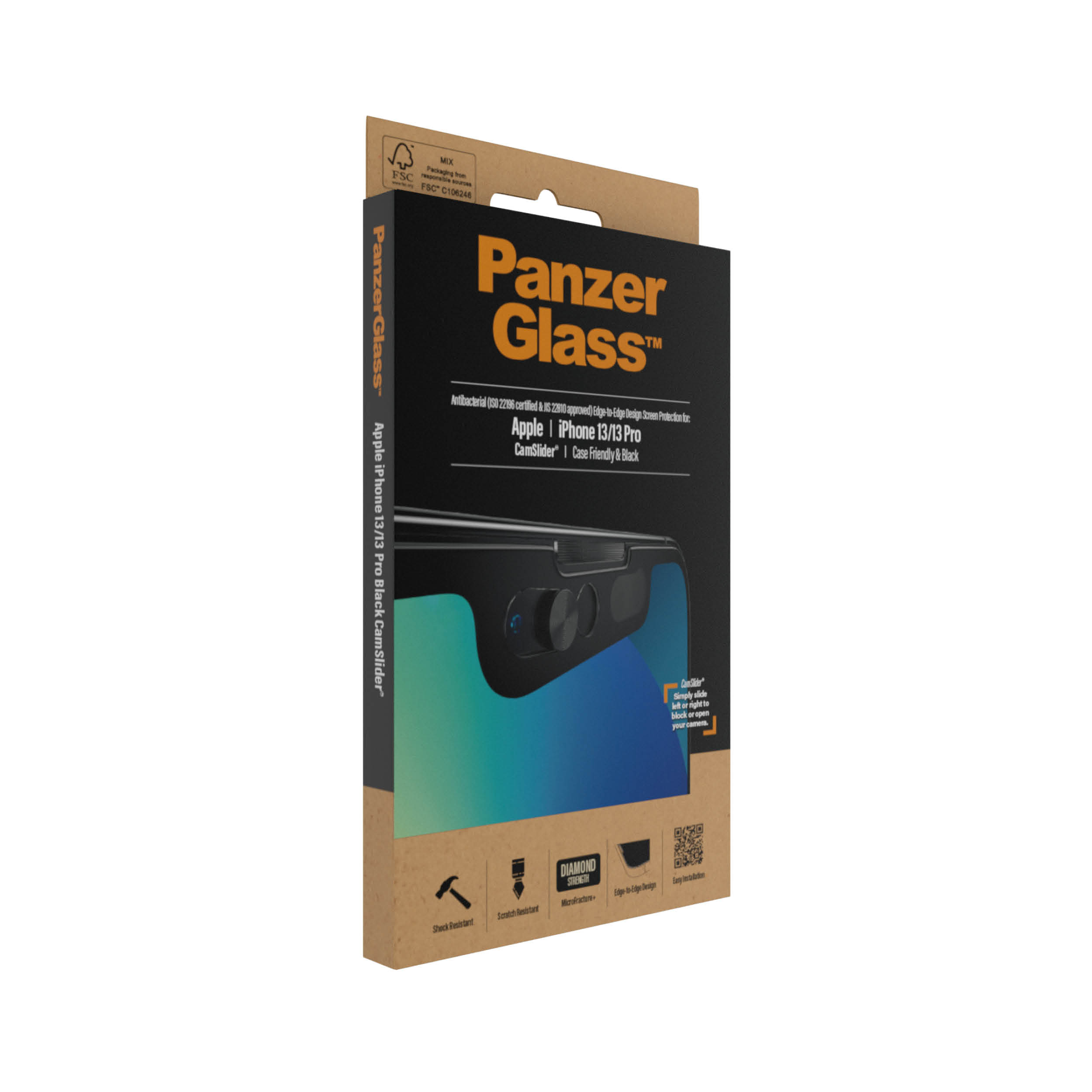 Protector de ecran PanzerGlass CamSliderr Apple iPhone 13 | 13 Pro | De la margine la margine thumb