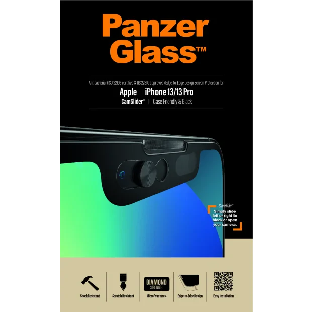 Protector de ecran PanzerGlass CamSliderr Apple iPhone 13 | 13 Pro | De la margine la margine