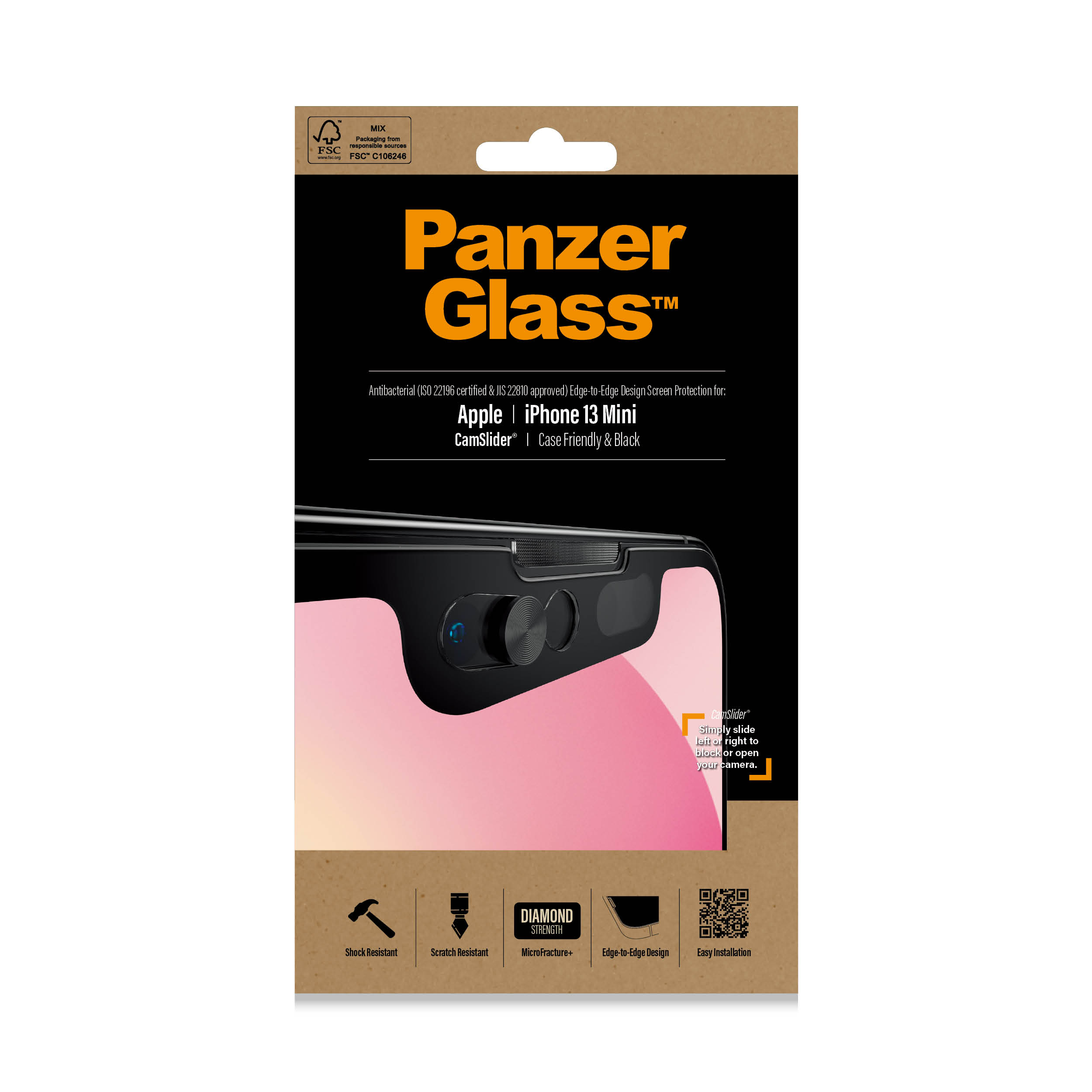 Protector de ecran PanzerGlass CamSliderr Apple iPhone 13 Mini | De la margine la margine thumb