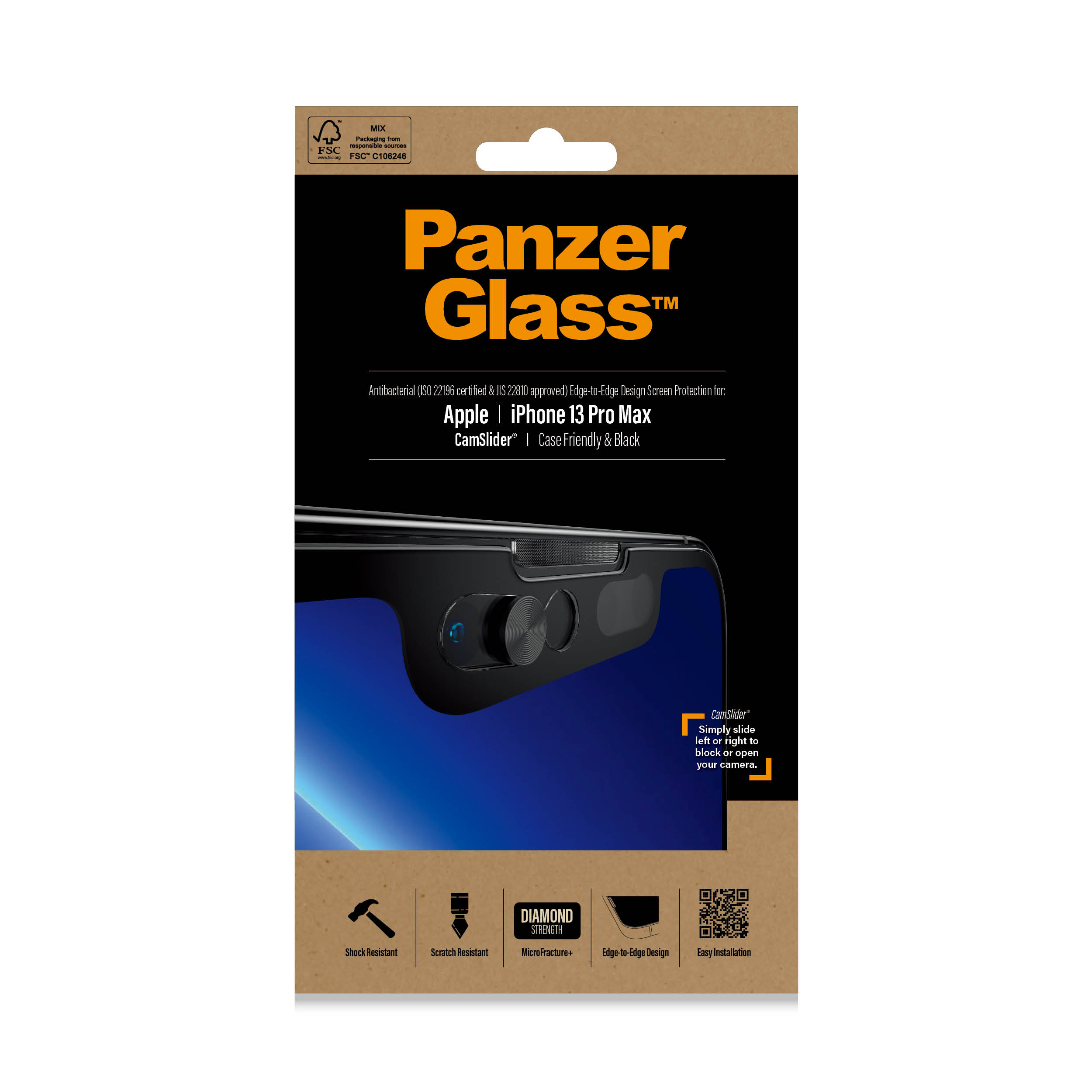 Protector de ecran PanzerGlass CamSliderr Apple iPhone 13 Pro Max | De la margine la margine thumb