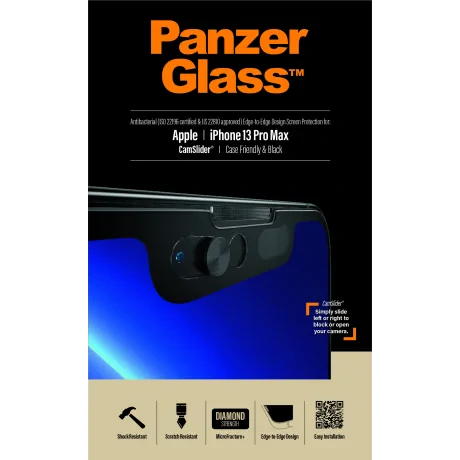 Protector de ecran PanzerGlass CamSliderr Apple iPhone 13 Pro Max | De la margine la margine