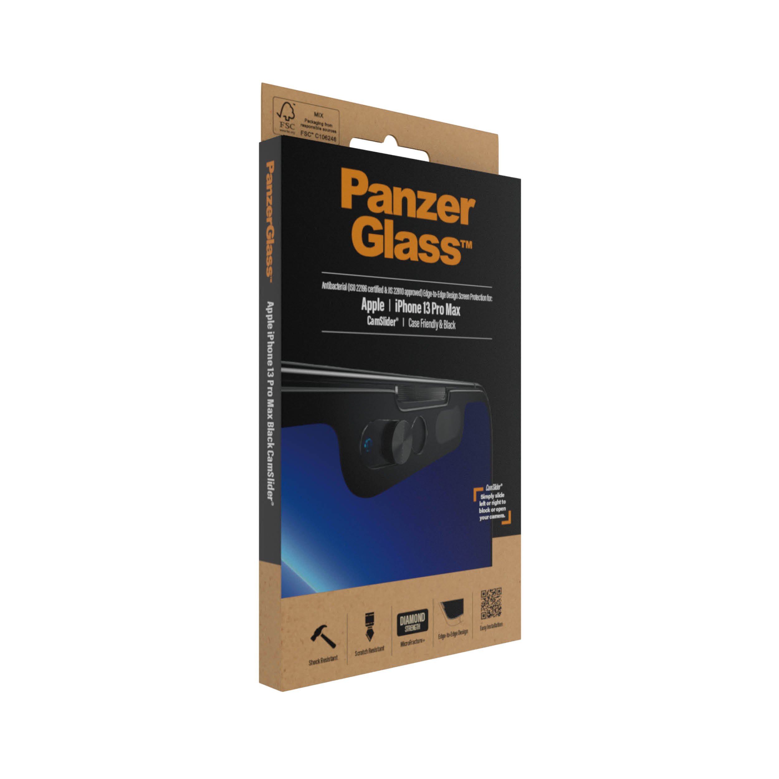 Protector de ecran PanzerGlass CamSliderr Apple iPhone 13 Pro Max | De la margine la margine thumb
