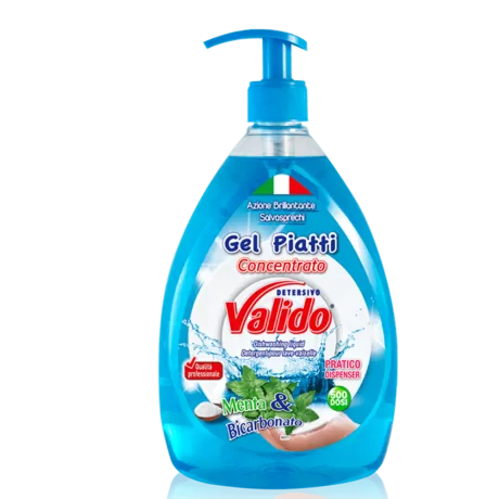 VALIDO GEL DE VASE CU POMPITA CU BICARBONAT, 1 L