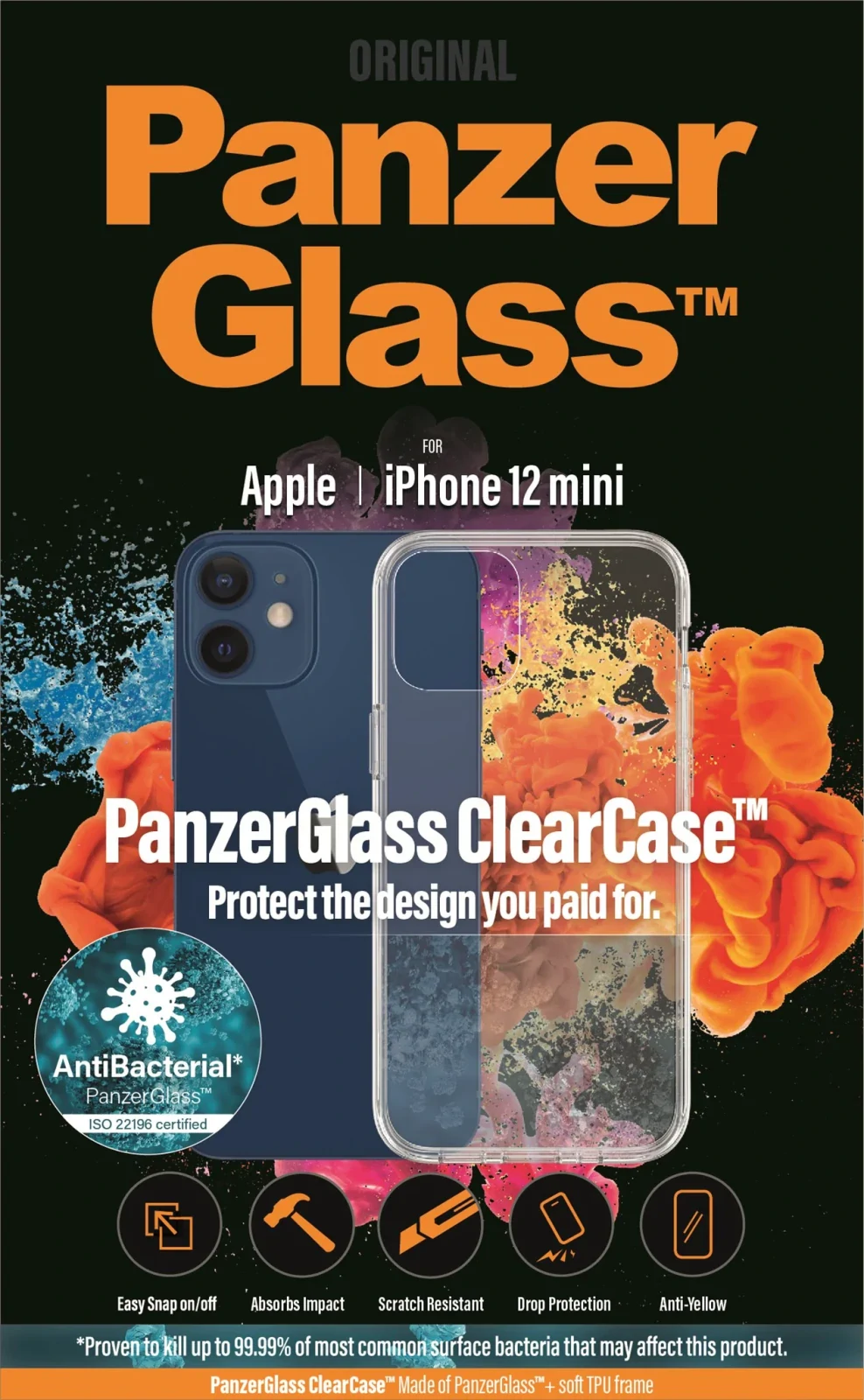 Husa Spate PanzerGlass pentru iPhone 12 Mini Transparent thumb
