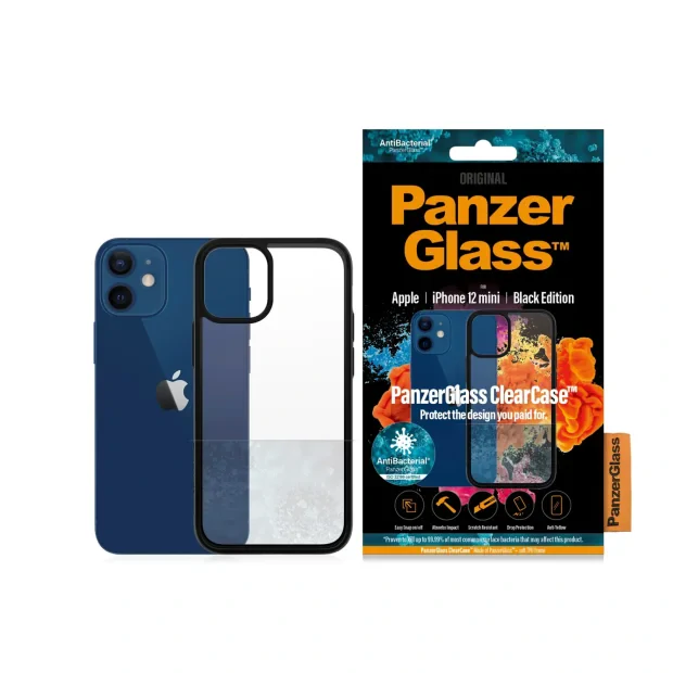 Husa Spate PanzerGlass pentru iPhone 12 Mini Rama Negru