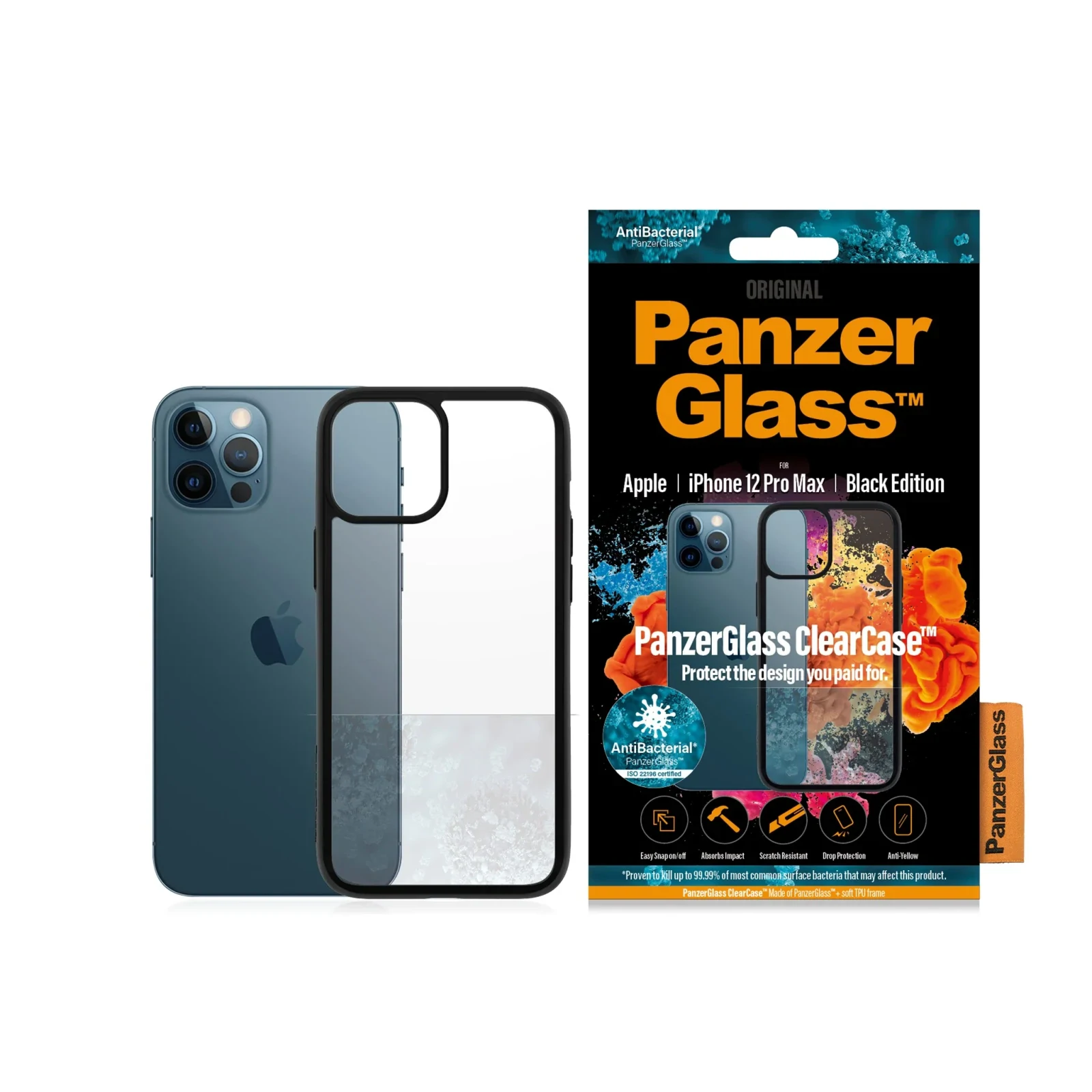 PanzerGlass ClearCase Apple iPhone 12 Pro Max | Black thumb