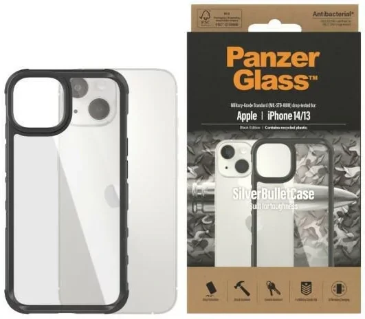 Husa Cover Panzer Silver Bulet Hard Case pentru iPhone 13/14 Negru thumb