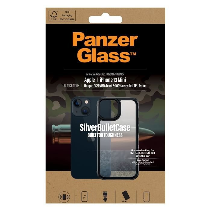 PanzerGlass SilverBullet ClearCase Apple iPhone 13 Mini | Negru thumb