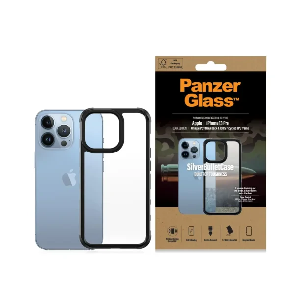 PanzerGlass SilverBullet ClearCase Apple iPhone 13 Pro | Negru