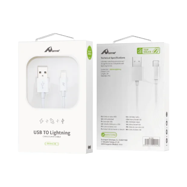 CABLU INCARCARE IPHONE 5/6/7/8/X ALB 1M