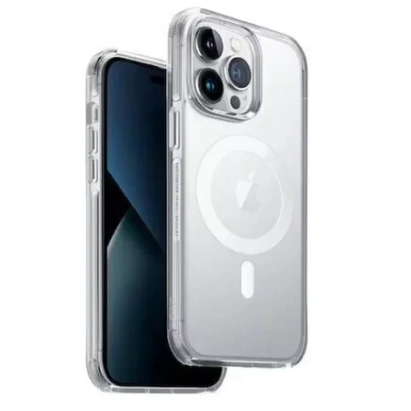 Husa Cover UNIQ Combat Magclick pentru iPhone 14 Pro satin Transparent