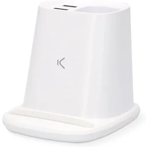 Incarcator Wireless cu Suport Birou Ksix Alb