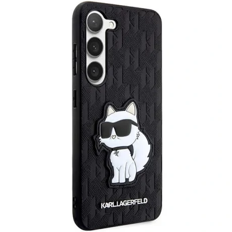 Karl Lagefeld case for Samsung Galaxy S23 Plus KLHCS23MSAKLHCPK black HC Saffiano Mono Choupette NFT