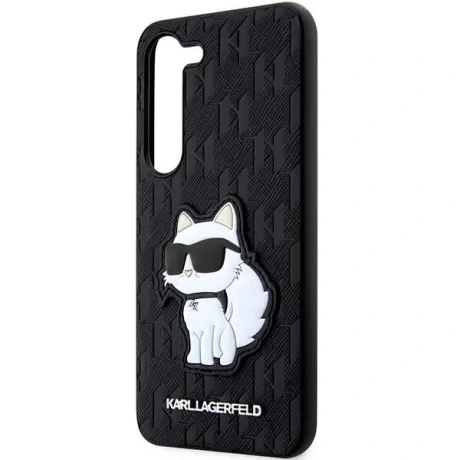 Karl Lagefeld case for Samsung Galaxy S23 Plus KLHCS23MSAKLHCPK black HC Saffiano Mono Choupette NFT