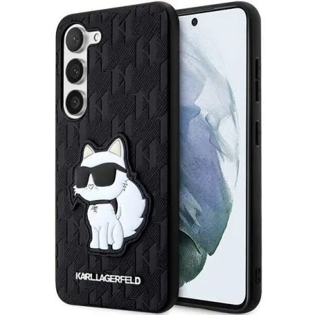 Karl Lagefeld case for Samsung Galaxy S23 Plus KLHCS23MSAKLHCPK black HC Saffiano Mono Choupette NFT