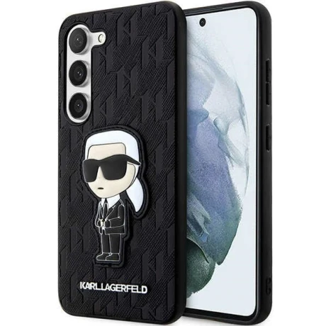 Karl Lagefeld case for Samsung Galaxy S23 Plus KLHCS23MSAKLHKPK black HC Saffiano Mono Ikonik NFT