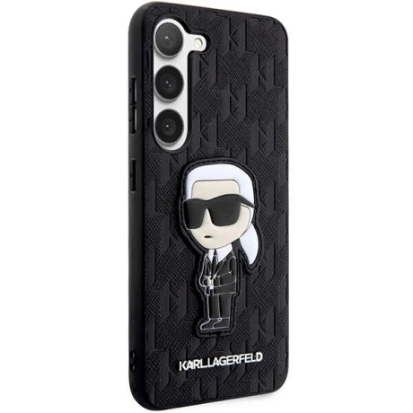 Karl Lagefeld case for Samsung Galaxy S23 Plus KLHCS23MSAKLHKPK black HC Saffiano Mono Ikonik NFT
