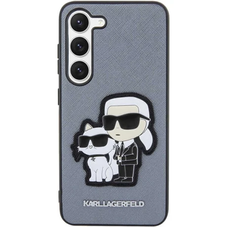 Karl Lagefeld case for Samsung Galaxy S23 Plus KLHCS23MSANKCPG grey HC Saffiano Karl&amp;Choupette NFT