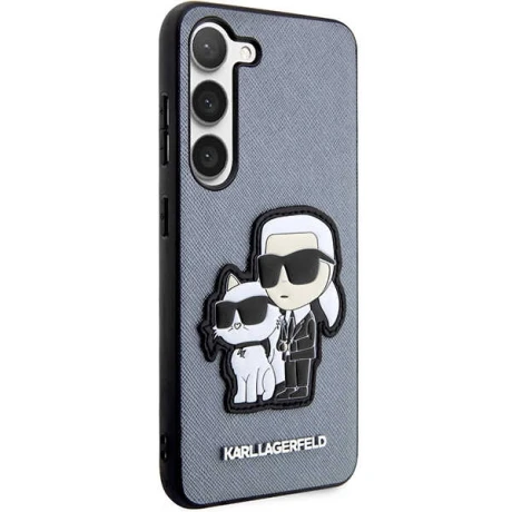 Karl Lagefeld case for Samsung Galaxy S23 Plus KLHCS23MSANKCPG grey HC Saffiano Karl&amp;Choupette NFT