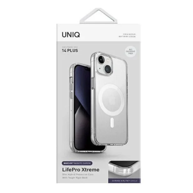 Husa Cover UNIQ LifePro Xtreme Magclick pentru iPhone 14 Plus frost Transparent