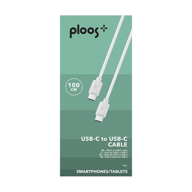 Cablu Date Ploos Usb-C la Usb-C 1M PLCABC2C1MW Alb thumb