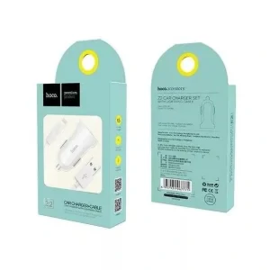 INCARCATOR AUTO HOCO Z2 1xUSB + CABLU LIGHTNING ALB