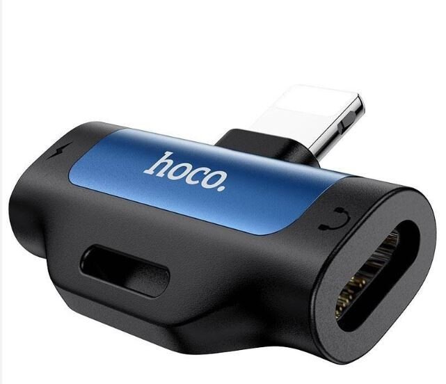 Convertor Audio Hoco LS31 Dual Lightning to Lightning Albastru thumb