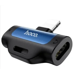 Convertor Audio Hoco LS31 Dual Lightning to Lightning Albastru