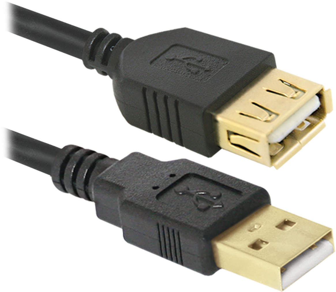 Cablu Date Defender USB02-06PRO USB2.0 2.1A 1.8m Negru thumb