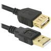 Cablu Date Defender USB02-06PRO USB2.0 2.1A 1.8m Negru