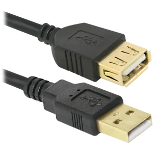 Cablu Date Defender USB02-06PRO USB2.0 2.1A 1.8m Negru