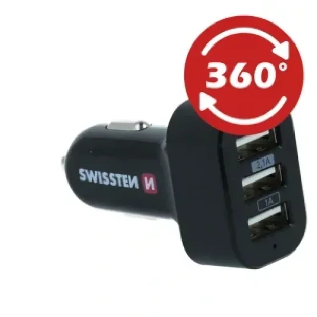 Adaptor Swissten  3x USB 5.2A Power