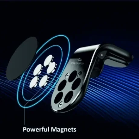 Suport telefon magnetic ventilatia masinii Swissten Easy Mount Negru