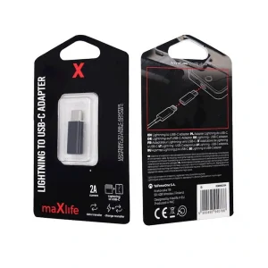 Adaptor Maxlife Lightning la Usb-C Gri