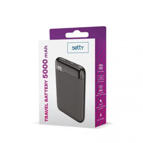 Baterie externa 5000 mAh Negru