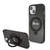 Guess IML Ring Stand Glitter MagSafe Zadni Kryt pro iPhone 15 Black