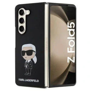Karl Lagerfeld Liquid Silicone Ikonik NFT Zadni Kryt pro Samsung Galaxy Z Fold 5 Black