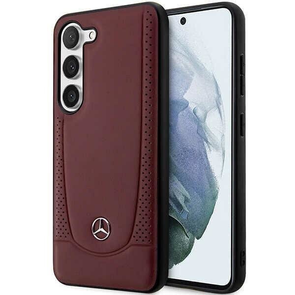 Husa spate Hard Mercedes Leather Urban Bengale pentru Samsung Galaxy S23+ Rosu thumb