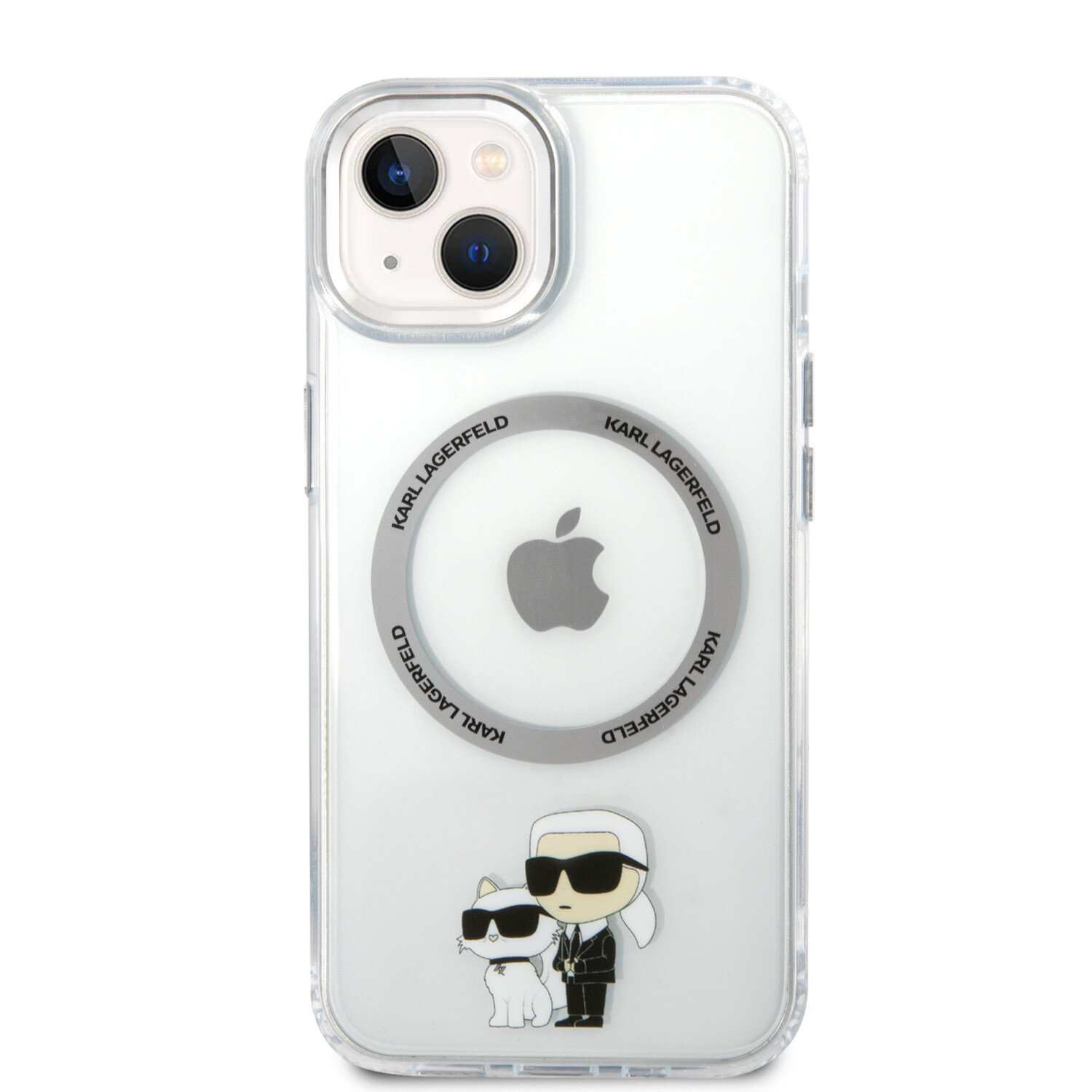Karl Lagerfeld IML Karl and Choupette NFT MagSafe Zadni Kryt pro iPhone 15 Transparent thumb