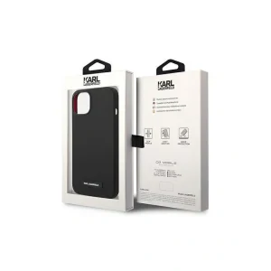 Karl Lagerfeld Liquid Silicone Plaque MagSafe Zadni Kryt pro iPhone 15 Black